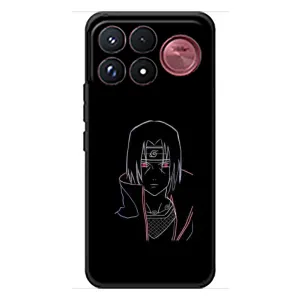 Чехлы на тему: Итачи Учиха для Xiaomi Poco F9 Ultra (AlphaPrint) (силуэт Итачи)