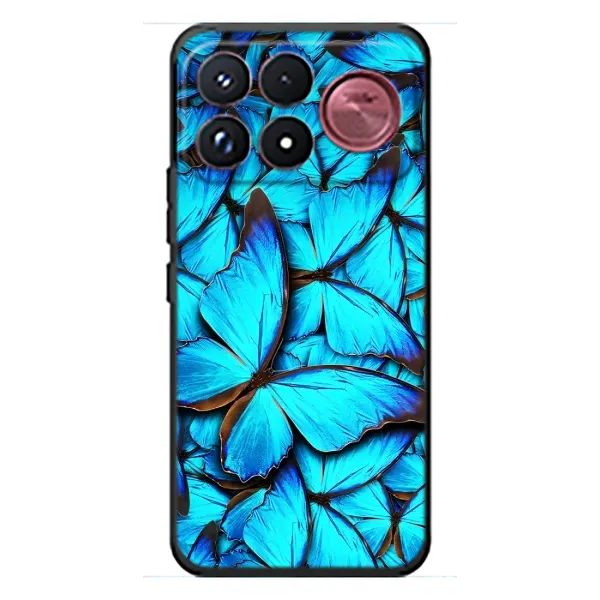 Чохол з принтом «Сині метелики» для Xiaomi Poco F9 Ultra