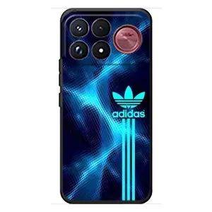 Чехлы Адидас для Xiaomi Poco F9 Ultra (AlphaPrint) (Синий Адидас)