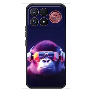 Чехол с Обезьянами Xiaomi Poco F9 Ultra - (AlphaPrint) (Стильная обезьяна)