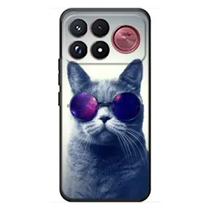 Чехол с принтом для Xiaomi Poco F9 Ultra (AlphaPrint) Модные коты (Стильный кот)
