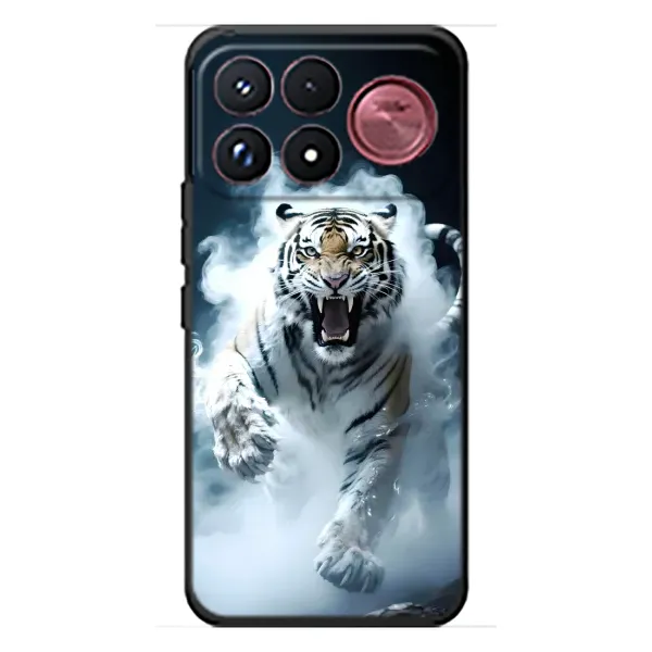 Чехол с принтом «Белый тигр в дыму» для Xiaomi Poco F9 Ultra