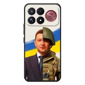 Чехол для Xiaomi Poco F9 Ultra (AlphaPrint - с принтом Зеленского) (Зеленский солдат)