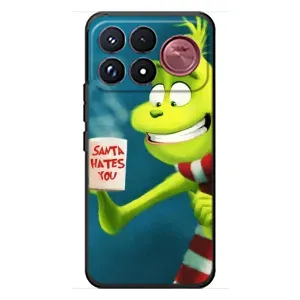 Рождественские Чехлы для Xiaomi Poco F9 Ultra (VPrint) (Зеленый Гринч)