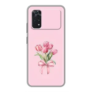 Чохол з розовим принтом для Xiaomi POCO M4 Pro 5G (Букет квітів)
