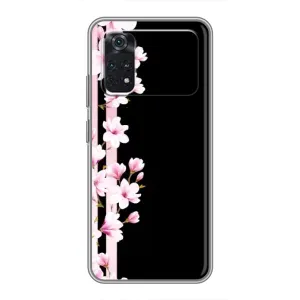 Чехол для Поко М4 Про 5G - с принтом (Дизайнерские) (AlphaPrint) (Цветочки)
