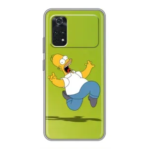 Чехол с Симпсонами для Xiaomi POCO M4 Pro 5G (VPrint) (Гомер Симпсон)