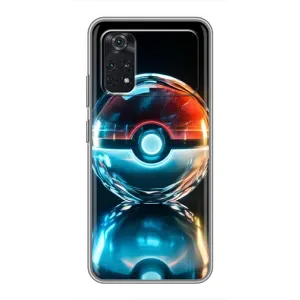 Чехол с Пикачу на Xiaomi POCO M4 Pro 5G (Мяч Пикачу)