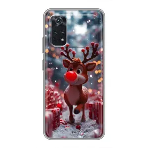 Яскравий чохол для Xiaomi POCO M4 Pro 5G з Зимові Оленята (Олень серед подарунків)