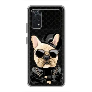 Чехлы с крутыми принтами для Xiaomi POCO M4 Pro 5G - (PREMIUMPrint) (Стильная собака)