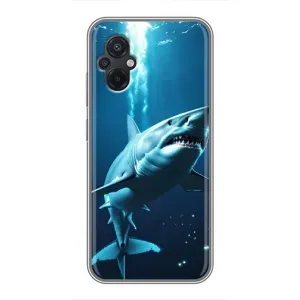 Чехол с картинкой «Хищники» для Xiaomi POCO M5 (Акула под водой)