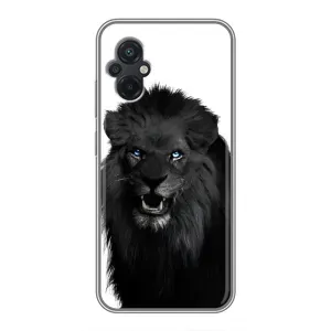 Чехлы с картинками животных Xiaomi POCO M5 (Черный ЛЕВ)