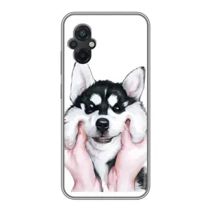 Чехлы с собаками для Xiaomi POCO M5 (VPrint) (Довольный Хаски)