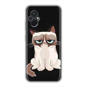 Чехол с принтом для Xiaomi POCO M5 (AlphaPrint) Модные коты (Грустный кот)