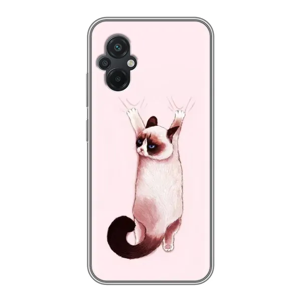 Чехол с принтом «Котик падает» для Xiaomi POCO M5 Чехол с принтом «Котик падает» для Xiaomi POCO M5