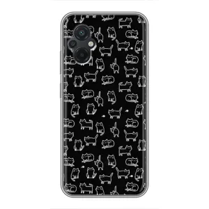 Чехол с принтом для Xiaomi POCO M5 (AlphaPrint) Модные коты (Меленькие котики)