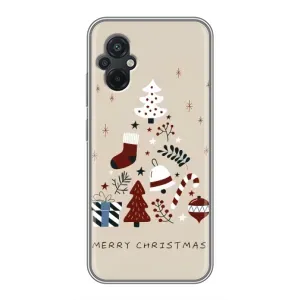 Рождественские, Праздничные Чехлы для Поко М5 (Merry Christmas)