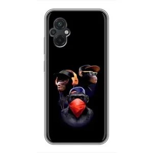 Чехол с Обезьянами Xiaomi POCO M5 - (AlphaPrint) (Три обезьяны)