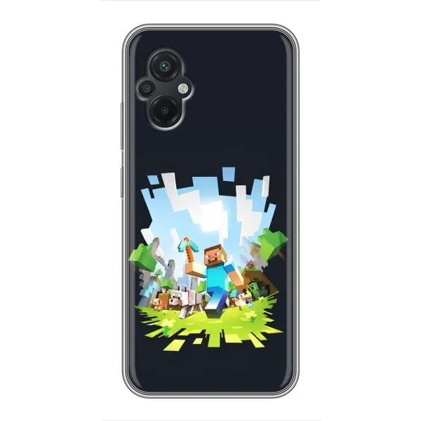 Чехол с принтом «персонажи Minecraft» для Xiaomi POCO M5