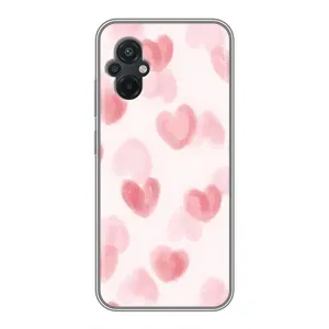 Чохол з розовим принтом для Xiaomi POCO M5 (Рожеві сердечки)