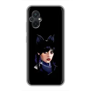 Чехлы Венсдей на Xiaomi POCO M5 Уэнсдей (AlphaPrint) (серьезная Уэнздей)
