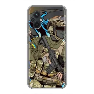 Чехлы с картинкой ЗСУ для Xiaomi POCO M5 (AlphaPrint) (Воїн ЗСУ)