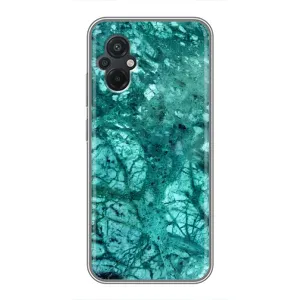 Мраморный чехол на Xiaomi POCO M5 (VPrint) (Зеленый мрамор)