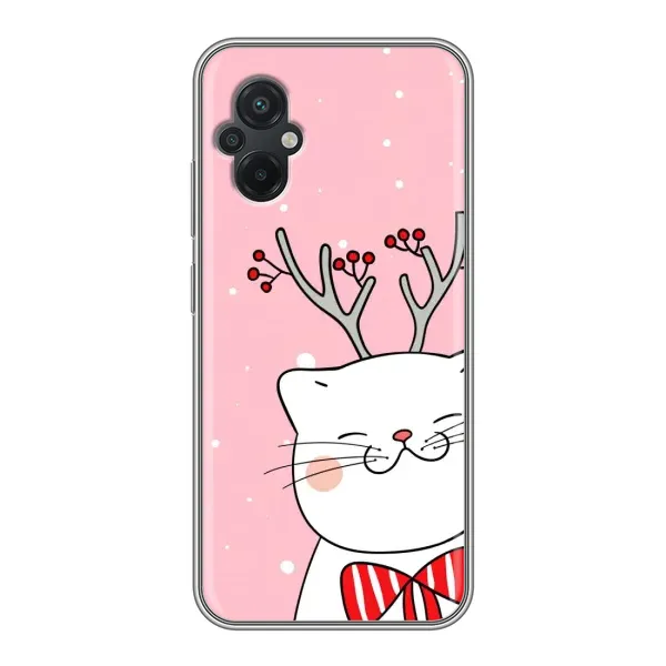 Чохол з принтом «Зимовий кіт» для Xiaomi POCO M5