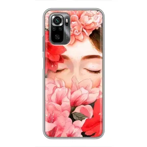 Чехлы (ART) Цветы на Xiaomi POCO M5s (VPrint) (Глаза в цветах)