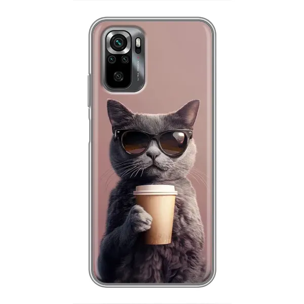Чехол с принтом «Кот с кофе» для Xiaomi POCO M5s Чехол с принтом «Кот с кофе» для Xiaomi POCO M5s
