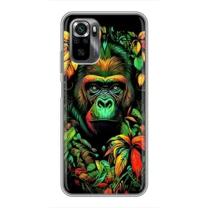 Чохол з Мавпами Xiaomi POCO M5s - (AlphaPrint) (Мавпа в квітах)