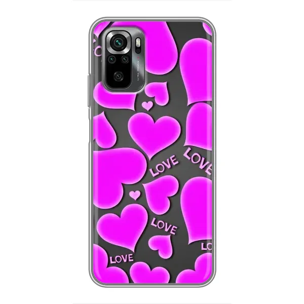 Чехол с принтом «Pink hearts» для Xiaomi POCO M5s Чехол с принтом «Pink hearts» для Xiaomi POCO M5s