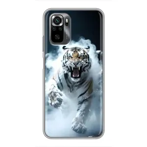 Чехол с картинкой «Хищники» для Xiaomi POCO M5s (Белый тигр в дыму)