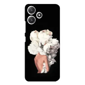 Чехлы (ART) Цветы на Xiaomi POCO M6 Pro (5G) (VPrint) (Білі квіти)