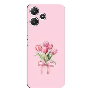Чехол с розовым рисунком для Xiaomi POCO M6 Pro (5G) (Букет цветов)
