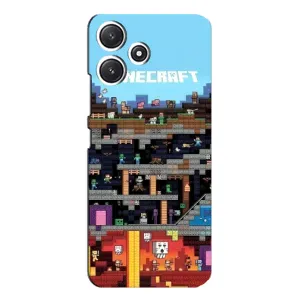 Чохол Майнкрафт на Xiaomi POCO M6 Pro (5G) (AlphaPrint) Minecraft (фон Minecraft)