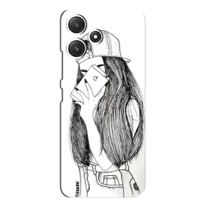 Чехол с печатью для Xiaomi POCO M6 Pro (5G) - (Мода) (AlphaPrint) (Фото девочки)