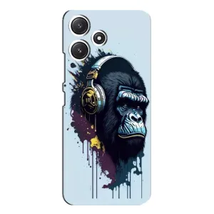 Чехол с Обезьянами Xiaomi POCO M6 Pro (5G) - (AlphaPrint) (Горилла в наушниках)
