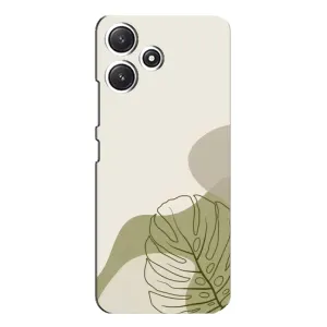 Силконовий чохол з принтом в квітах на Xiaomi POCO M6 Pro (5G) (Зелена монстера дизайн)