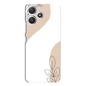 Силконовий чохол з принтом в квітах на Xiaomi POCO M6 Pro (5G) (Нюдова гілочка абстракція)