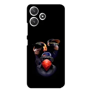Чехол с Обезьянами Xiaomi POCO M6 Pro (5G) - (AlphaPrint) (Три обезьяны)