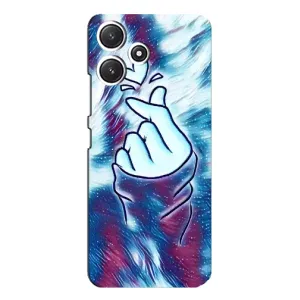 Чехол с принтом для Xiaomi POCO M6 Pro (5G) (AlphaPrint - Знак сердечка) (Радужное сердце)