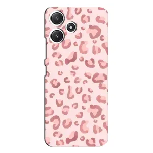 Чехол с розовым рисунком для Xiaomi POCO M6 Pro (5G) (Розовый леопард)