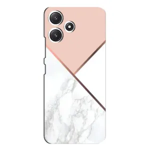 Мраморный чехол на Xiaomi POCO M6 Pro (5G) (VPrint) (Тройной мрамор)
