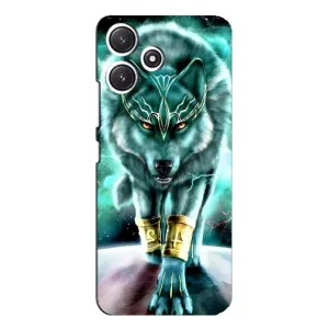 Защитные чехлы для Поко М6 Про (AlphaPrint) (ХИТ продаж) ВОЛК (Яркий волк)