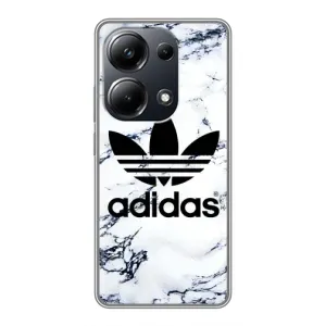 Чехлы Адидас для Xiaomi POCO M6 Pro (AlphaPrint) (Адидас на мраморе)