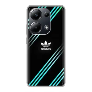 Чехлы Адидас для Xiaomi POCO M6 Pro (AlphaPrint) (Адидас с полосами)
