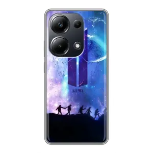 Чехлы BTS для Xiaomi POCO M6 Pro (AlphaPrint) (Army BTS)