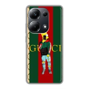 Брендновые Чехлы для Xiaomi POCO M6 Pro - (PREMIUMPrint) (Барт ГУЧЧИ)