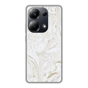 Мраморный чехол на Xiaomi POCO M6 Pro (VPrint) (Белый мрамор)
